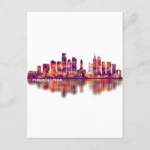 Philadelphia Pennsylvania Skyline Uitnodiging Briefkaart
