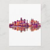 Philadelphia Pennsylvania Skyline Uitnodiging Briefkaart (Voorkant)