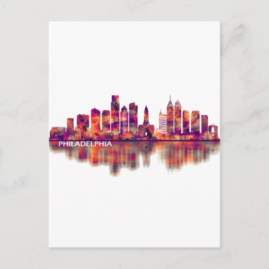 Philadelphia Pennsylvania Skyline Uitnodiging Briefkaart (Voorkant)