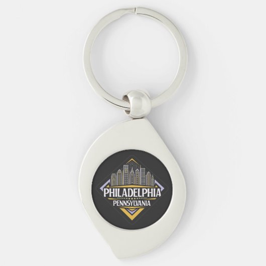 Philadelphia Pennsylvania Sleutelhanger (Voorkant)
