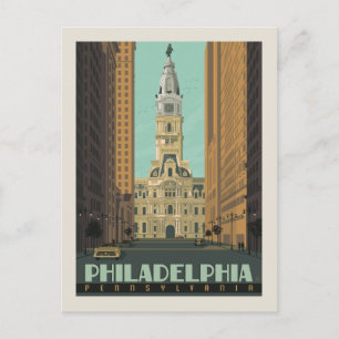 Philadelphia, Pennsylvania   Stadshuis Briefkaart