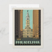 Philadelphia, Pennsylvania | Stadshuis Briefkaart (Voorkant / Achterkant)