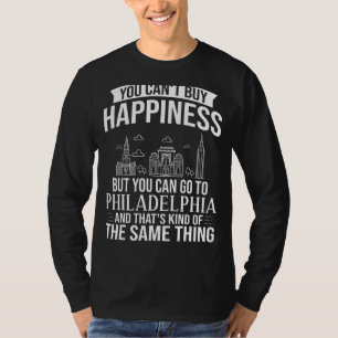Philadelphia Pennsylvania Stadsplattegrond Reizen T-shirt