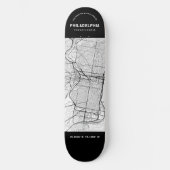 Philadelphia, Pennsylvania Stadsplattegrond Skateb Persoonlijk Skateboard (Voorkant)