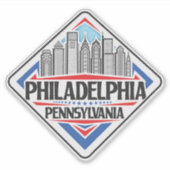 Philadelphia Pennsylvania Sticker (Voorkant)