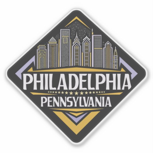 Philadelphia Pennsylvania Sticker (Voorkant)