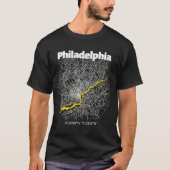 Philadelphia Pennsylvania Street Map Hometown Prid T-shirt (Voorkant)