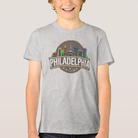 Philadelphia Pennsylvania Tri-Blend Shirt (Voorkant)