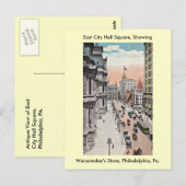 Philadelphia Pennsylvania Uitzicht met Wanamaker Briefkaart (Voorkant / Achterkant)