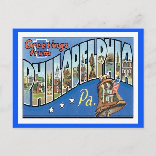 Philadelphia Pennsylvania US City Briefkaart (Voorkant)
