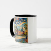 Philadelphia Pennsylvania US Retro Van Gogh Travel Mok (Voorkant links)