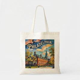 Philadelphia Pennsylvania US Retro Van Gogh Travel Tote Bag