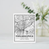 Philadelphia Pennsylvania USA Travel City Map Briefkaart (Staand voorkant)