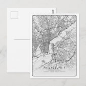 Philadelphia Pennsylvania USA Travel City Map Briefkaart (Voorkant / Achterkant)