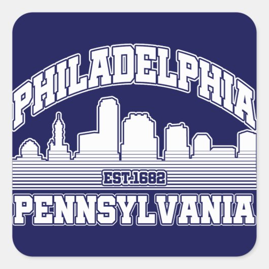 Philadelphia, Pennsylvania Vierkante Sticker (Voorkant)