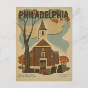 Philadelphia Pennsylvania Vintage Travel Briefkaart