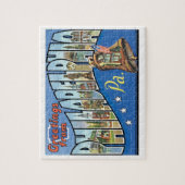 Philadelphia Pennsylvania Vintage Travel Legpuzzel (Verticaal)