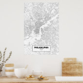Philadelphia, Pennsylvania (zwart op wit) Poster (Keuken)
