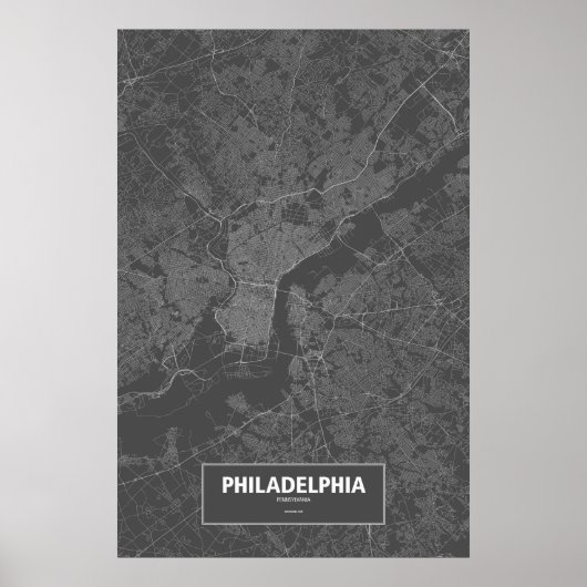 Philadelphia, Pennsylvania (zwart wit) Poster (Voorkant)