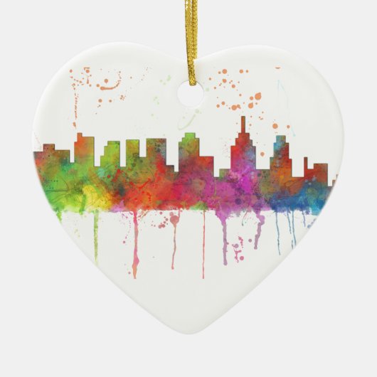 PHILADELPHIA PENNSYLVANNIA SKYLINE KERAMISCH ORNAMENT (Voorkant)