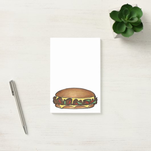 Philadelphia Philly Cheese Steak Sandwich Post-it® Notes (Kantoor)