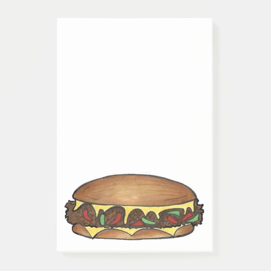 Philadelphia Philly Cheese Steak Sandwich Post-it® Notes (Voorkant)