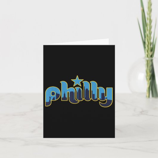 Philadelphia Philly - Retro ontwerp - Clic Kaart (Voorkant)