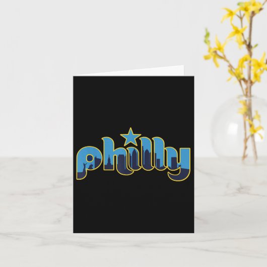 Philadelphia Philly - Throwback Design - Klik op Kaart (Gele Bloem)