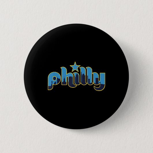 Philadelphia Philly - Throwback Design - Klik op Ronde Button 5,7 Cm (Voorkant)