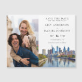 Philadelphia Photo Wedding Save The Date Magnetische Uitnodiging (Voorkant)