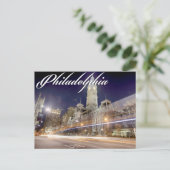 Philadelphia Post Card " City Hall at Night" Briefkaart (Staand voorkant)