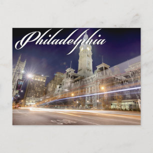 Philadelphia Post Card " City Hall at Night" Briefkaart