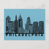 Philadelphia Postcard – Iconic Skyline Silhouette  Briefkaart (Voorkant)