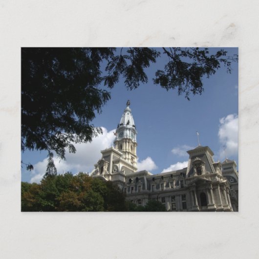 Philadelphia, postkaart van het gemeentehuis PA (Voorkant)