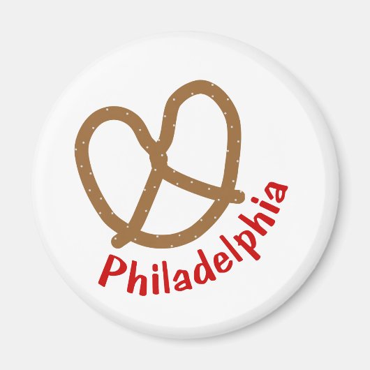 Philadelphia Pretzel Magneet (Voorkant)