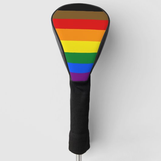 Philadelphia Pride Flag LGBT-regenboogsymbool Golfheadcover (Voorkant)