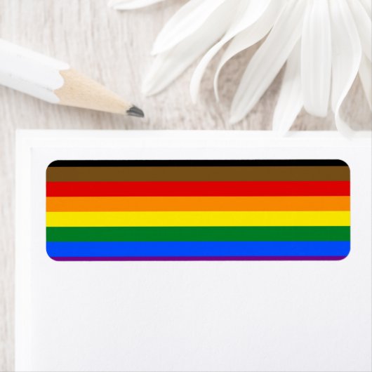Philadelphia Pride Flag LGBTQ Etiket (Insitu)