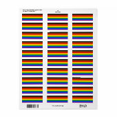 Philadelphia Pride Flag LGBTQ Etiket (Full Sheet)