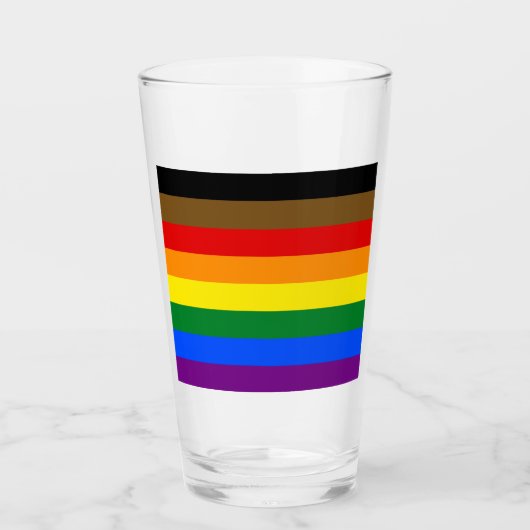 Philadelphia Pride Flag LGBTQ Glas (Voorkant)