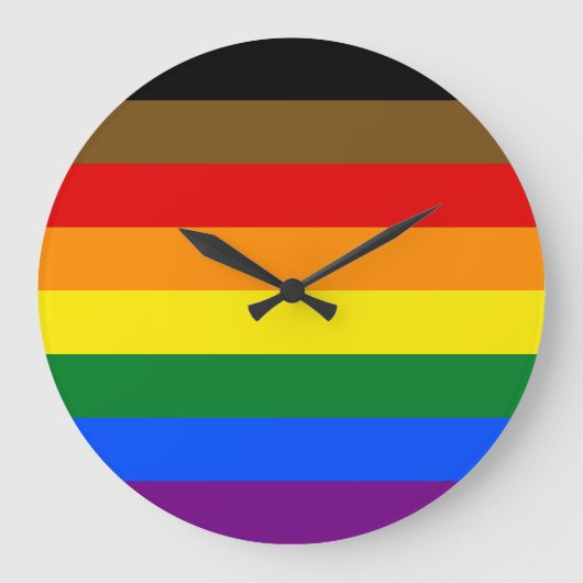 Philadelphia Pride Flag LGBTQ Grote Klok (Voorkant)