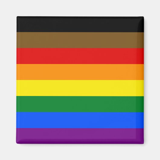Philadelphia Pride Flag LGBTQ Magneet (Voorkant)