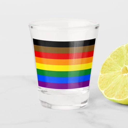 Philadelphia Pride Flag LGBTQ Shot Glas (Voorkant)