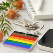 Philadelphia Pride Flag LGBTQ Sleutelhanger (Voorkant Rechts)