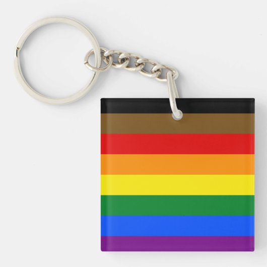 Philadelphia Pride Flag LGBTQ Sleutelhanger (voorkant)