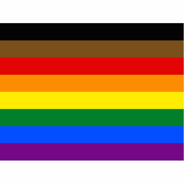Philadelphia Pride Flag LGBTQ Staand Fotobeeldje (Voorkant)