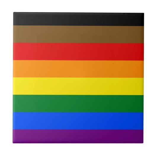 Philadelphia Pride Flag LGBTQ Tegeltje (Voorkant)