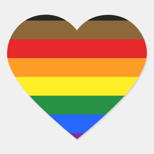 Philadelphia Pride-vlag LGBTQ Hart Sticker (Voorkant)