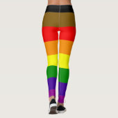 Philadelphia Pride Vlag Regenboog Gestreept LGBT Leggings (Achterkant)