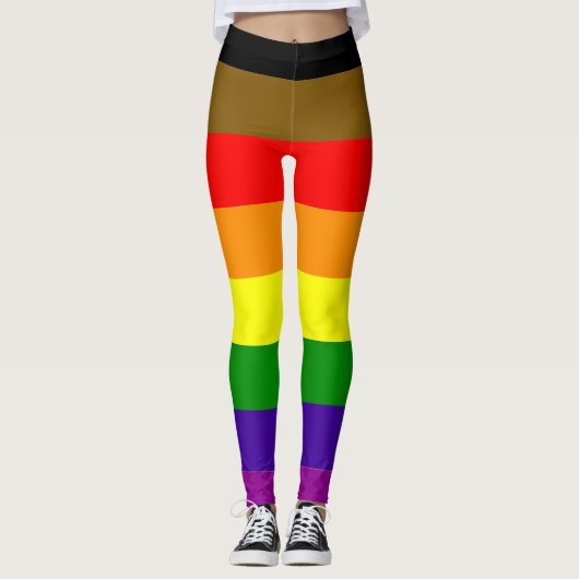 Philadelphia Pride Vlag Regenboog Gestreept LGBT Leggings (Voorkant)