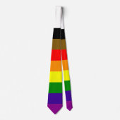 Philadelphia Pride Vlag Regenboog LGBT Gestreept Stropdas (Voorkant)